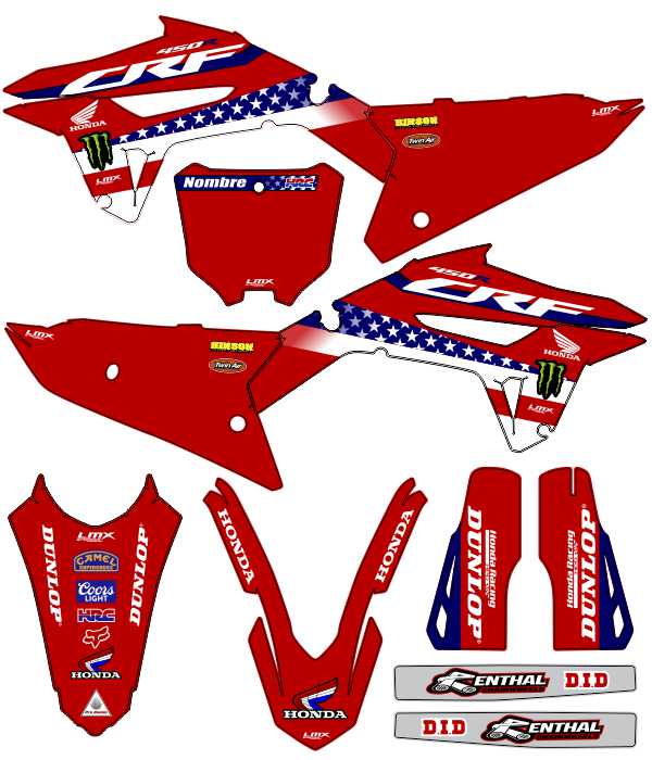 CALCOS HONDA CR 0854