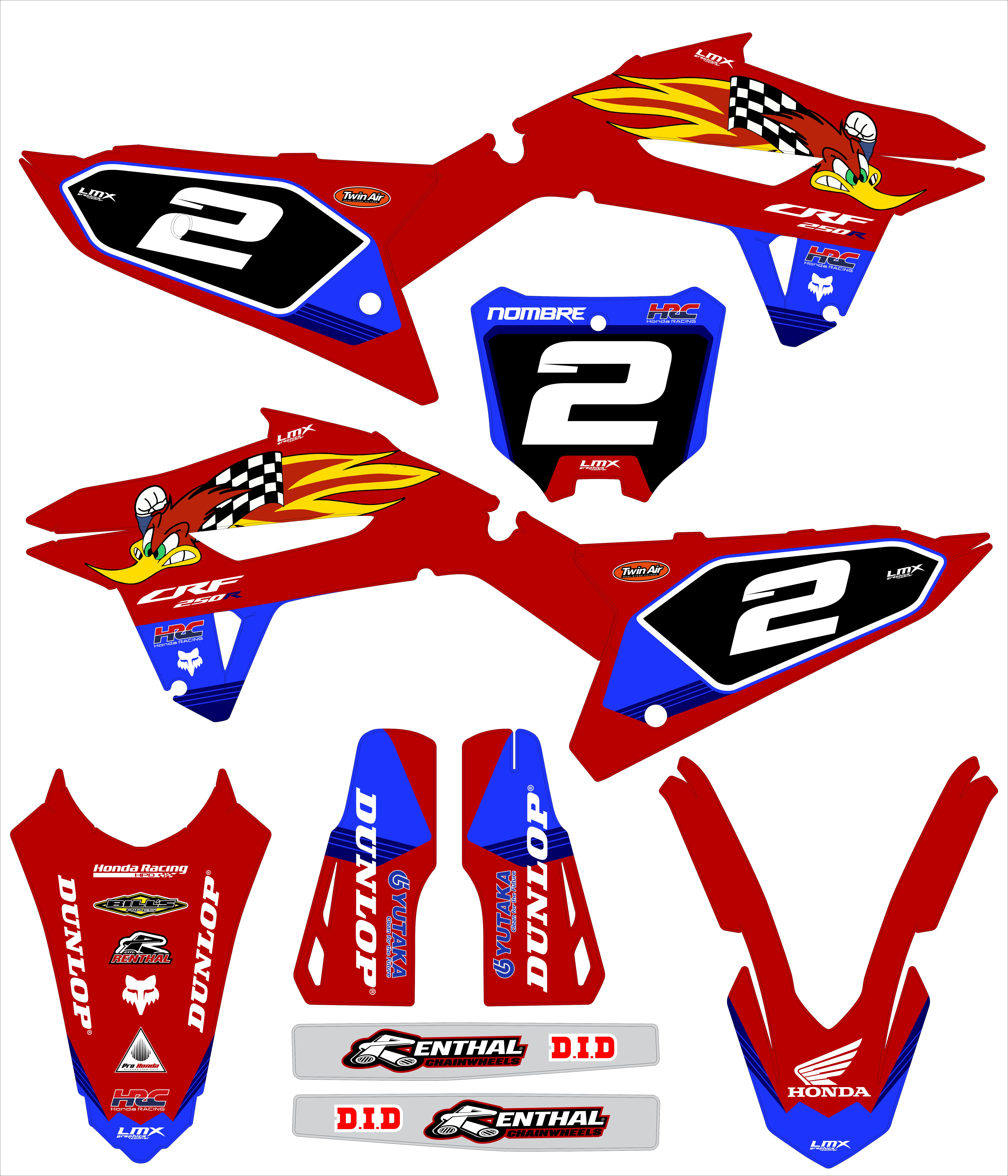 CALCOS HONDA CR 0856