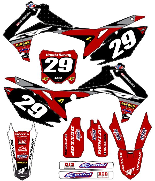 CALCOS HONDA CR 0885