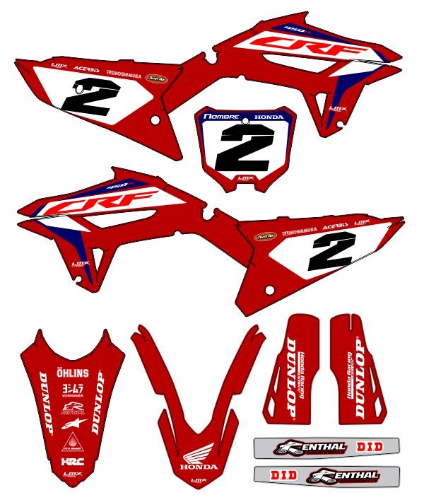CALCOS HONDA CR 0858