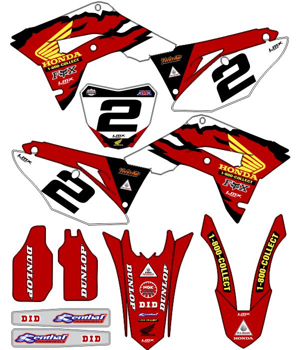 CALCOS HONDA CR 0871