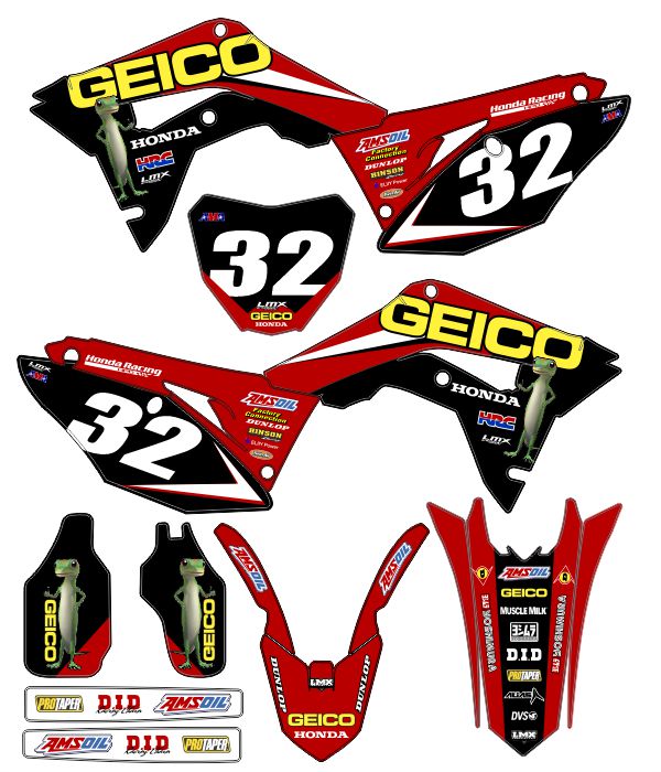 CALCOS HONDA CR 0876