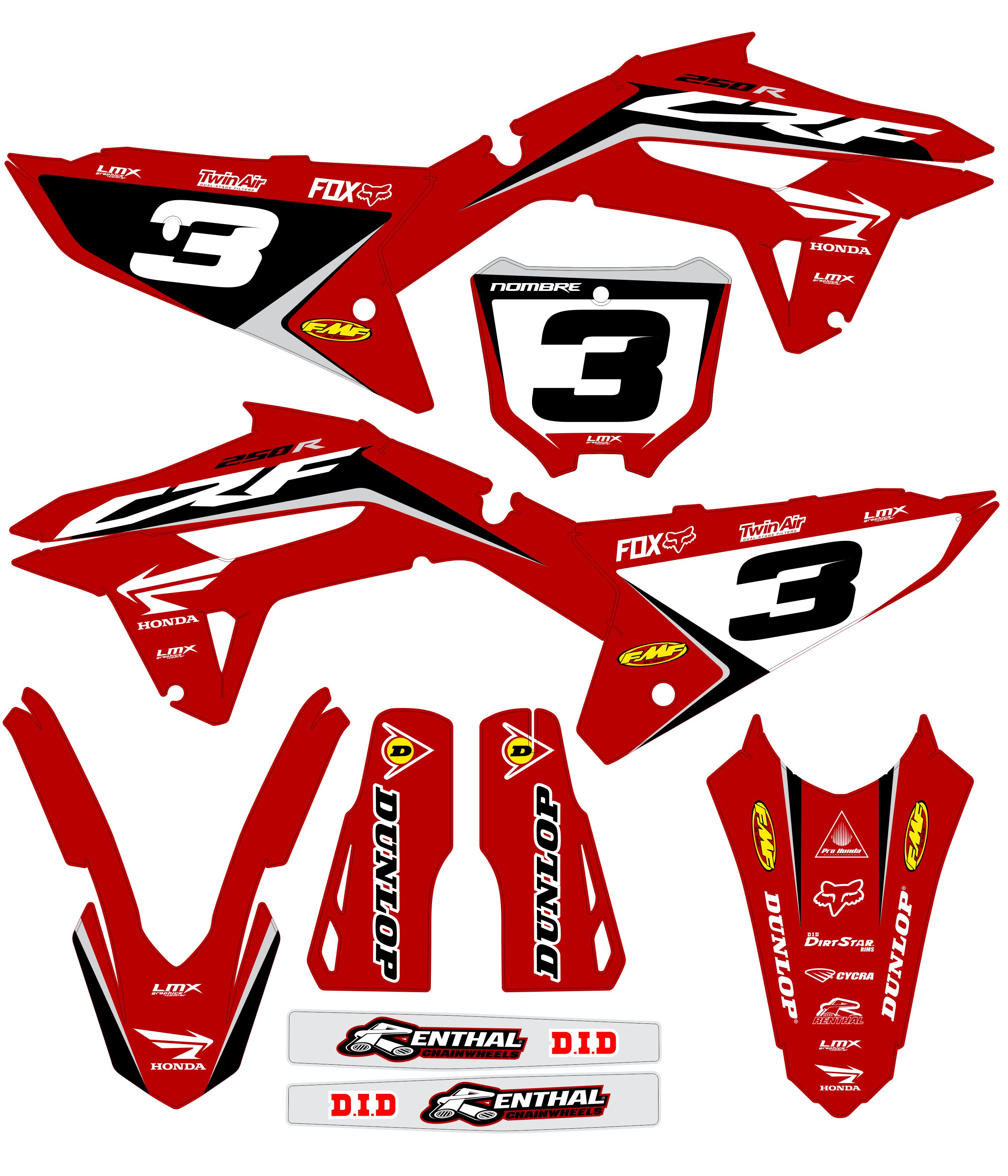 CALCOS HONDA CR 0859