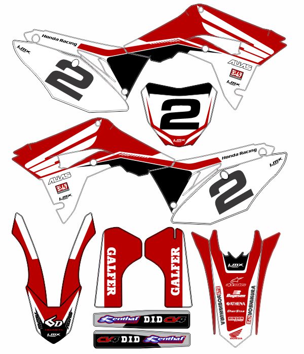 CALCOS HONDA CR 0878