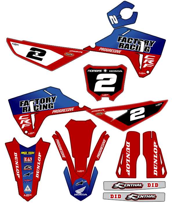 CALCOS HONDA CR 0853